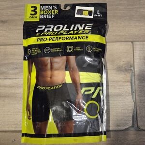 Pro Player Proline Black Boxer Briefs 3-Pack